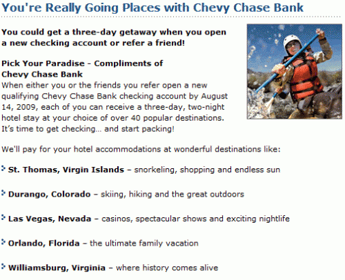 chase bank check. chevy-chase-vacation-offer