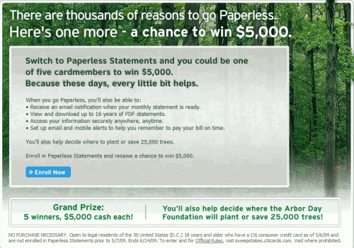 citibank-paperless-sweepstakes citibank credit card statement. citibank-paperless-sweepstakes