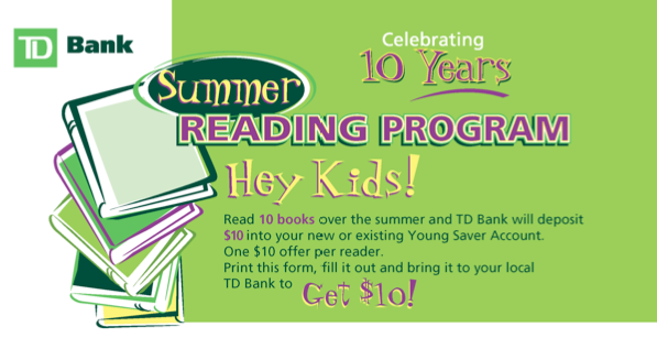 Td Bank Summer Reading Program 2013